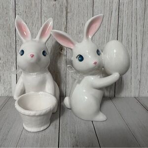Target Spritz Ceramic Easter Bunny Basket and Egg Bundle Set of Two
